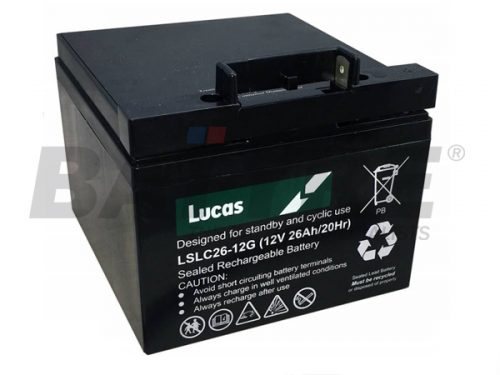 LSLC26-12g Lucas 26ah AGM Battery Golf