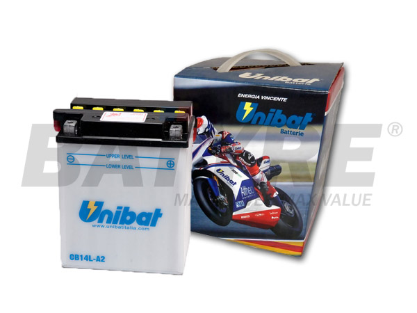 UNIBAT CB14L-A2 12V 14Ah FLA Motorcycle Battery