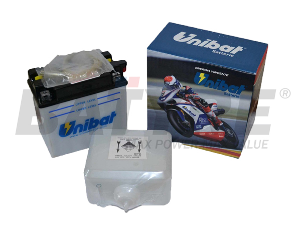 UNIBAT CB16CL-B 12V 19Ah FLA Motorcycle Battery