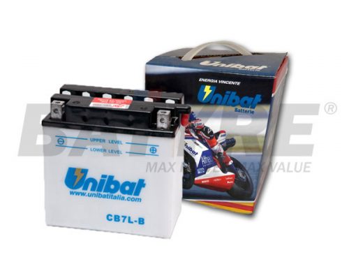 UNIBAT CB7L-B 12V 8Ah FLA Motorcycle Battery