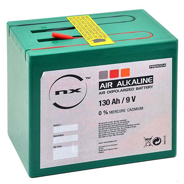 NX Alkaline air depolarised battery 9V 150Ah - B31034S - PRD9004